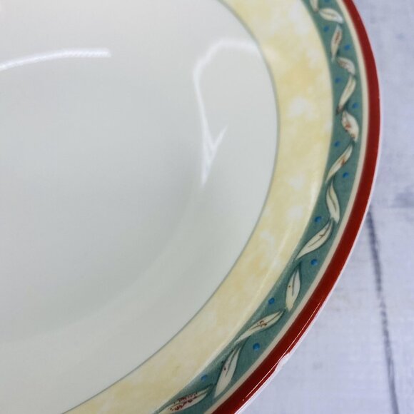 PTS international Interiors PROVENCE Fruit Leaves Porcelain Round Serving Bowl - Picture 15 of 16